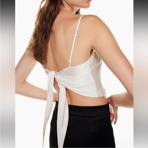 Aritzia Elektra Camisole Silk Crop Top Sunday Best